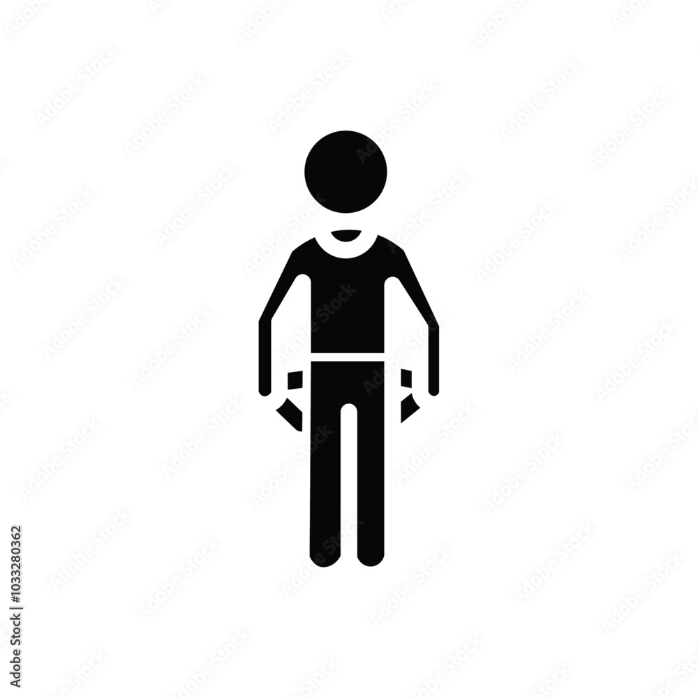 Aufkleber poor person empty pockets icon web design in vector