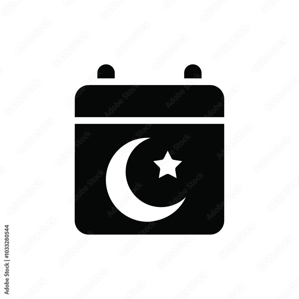 Poster ramadan calendar icon web design in vector