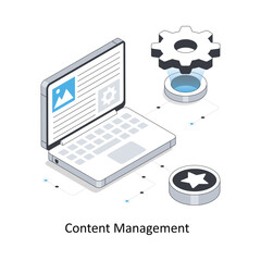 Content Management isometric stock illustration. EPS File stock illustration