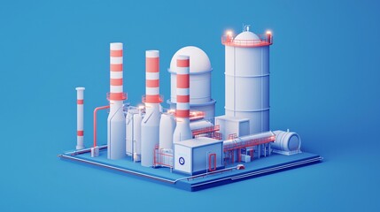 Obraz premium Innovative industrial structure illustrating modern manufacturing processes and facilities for enhanced production efficiency