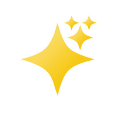 Golden shine icon star blink blink isolated on white background. vector illustration