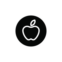 Red apple icon web design in vector