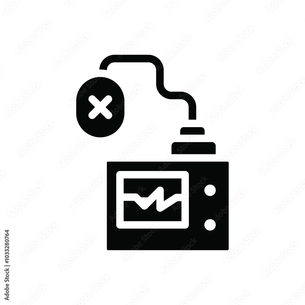 Poster Rescue defibrillator icon web design in vector