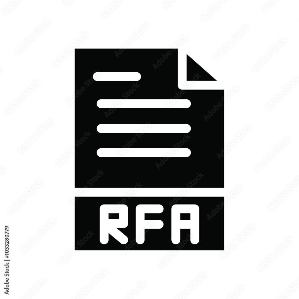 Aufkleber RFA File icon web design in vector