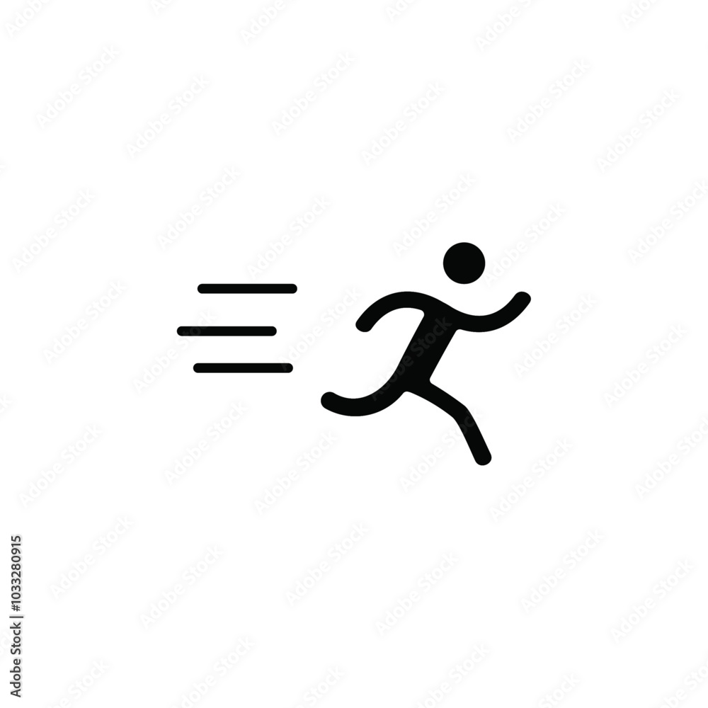 Aufkleber running Speed icon web design in vector