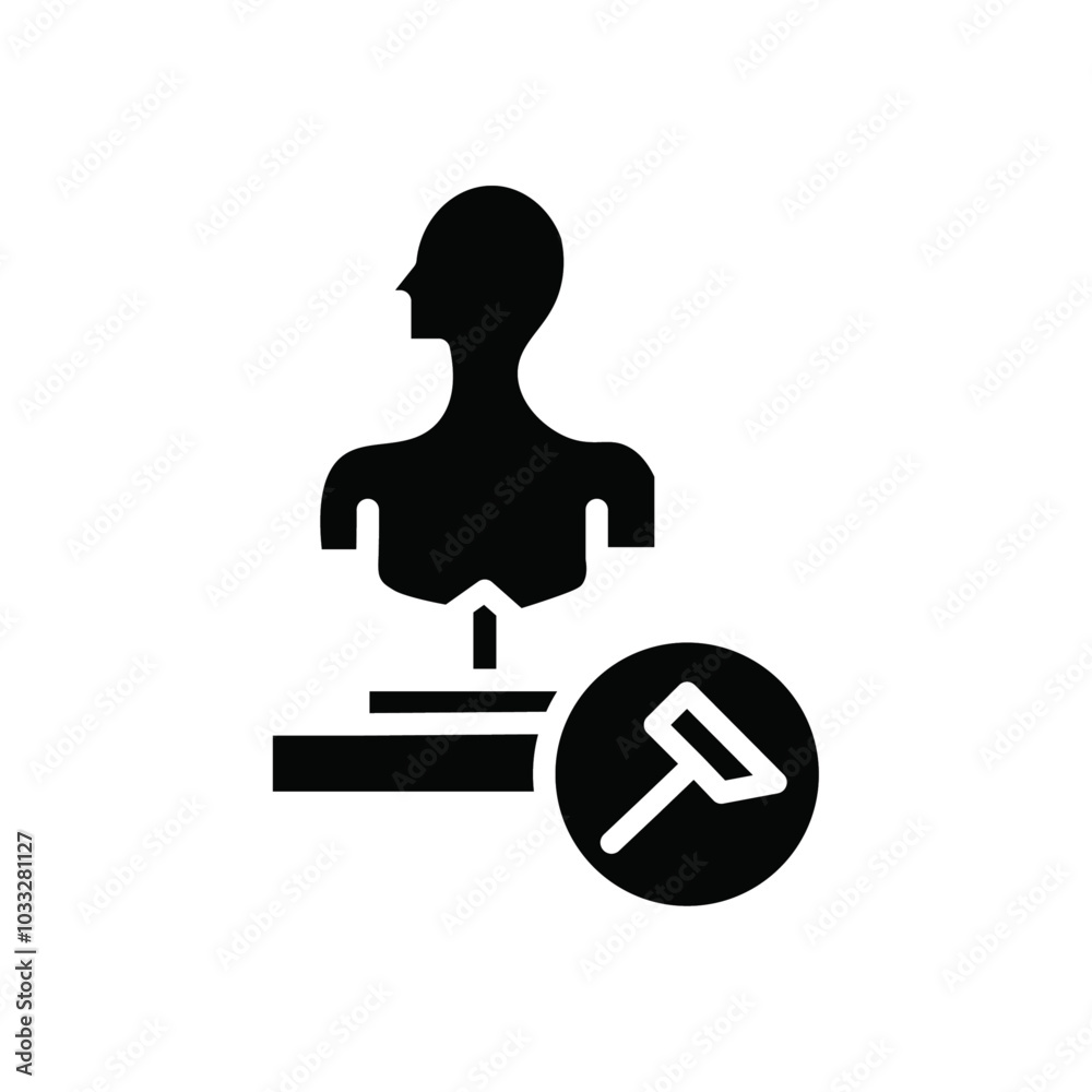Poster Sculptor icon web design in vector