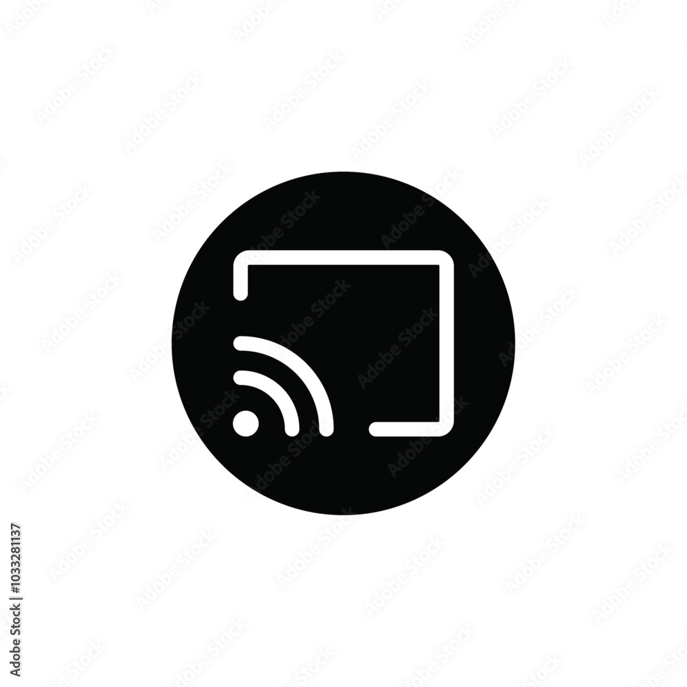 Aufkleber Screen cast icon web design in vector