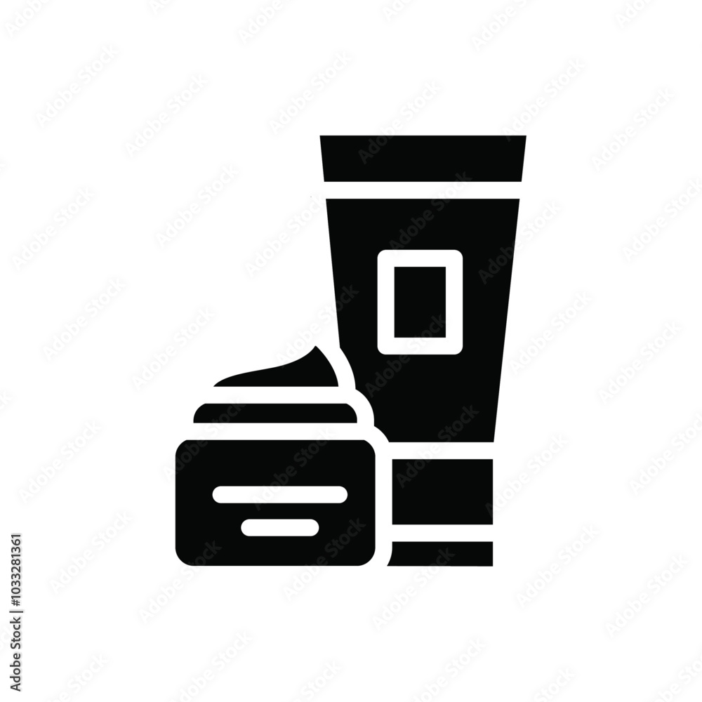 Poster skincare products icon web design in vector