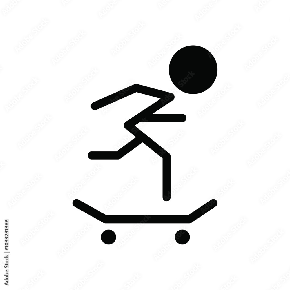 Poster skateboarding icon web design in vector