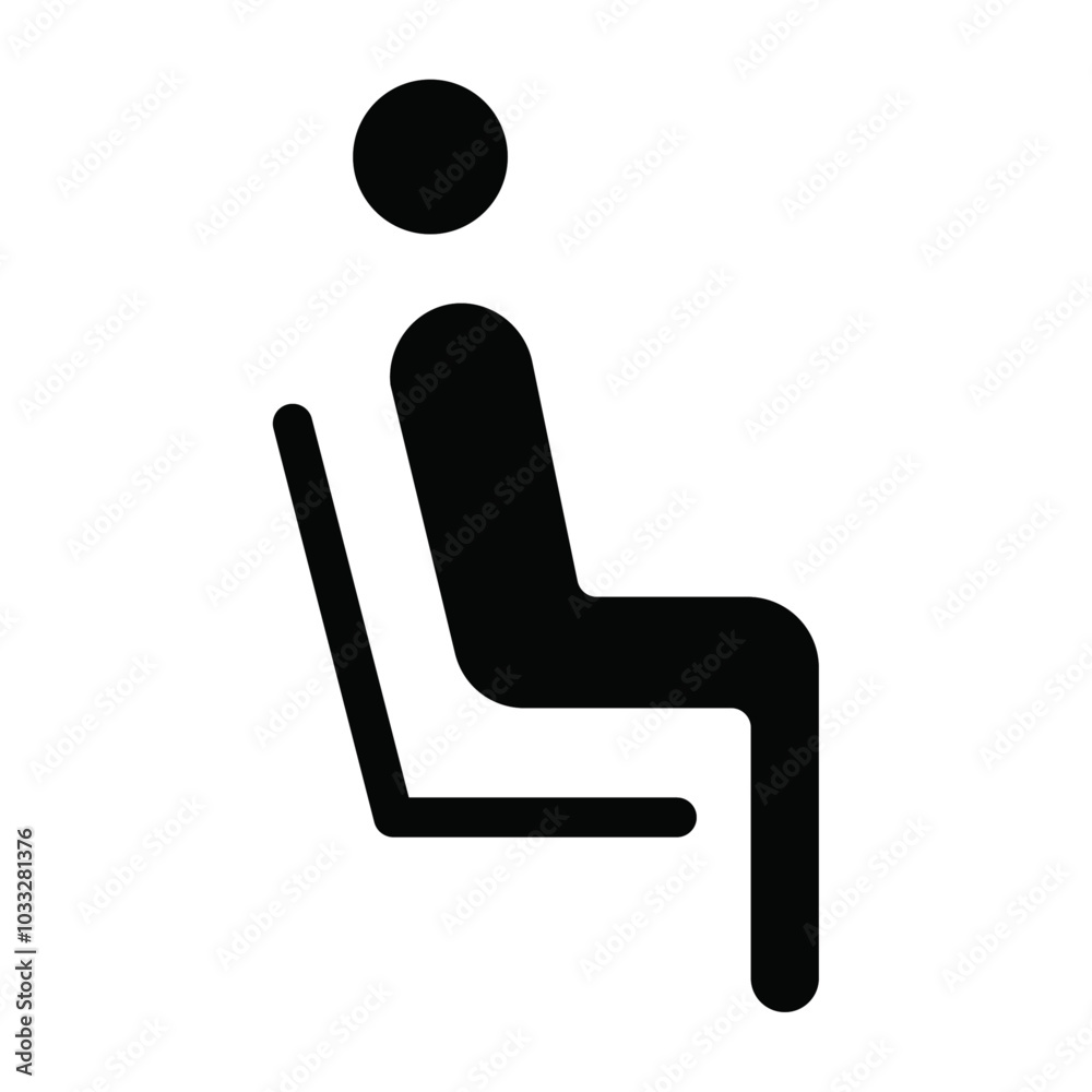 Poster sitting icon web design in vector