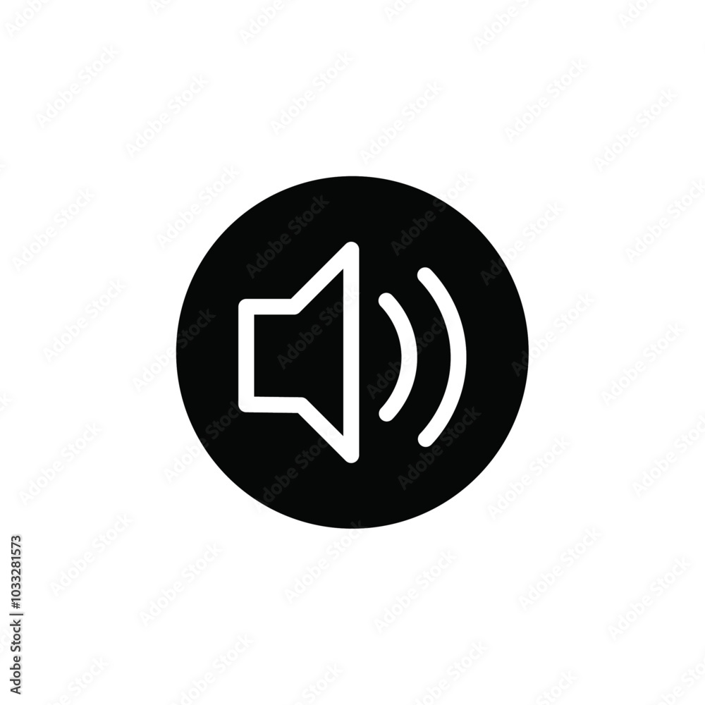 Poster speaker icon web design in vector