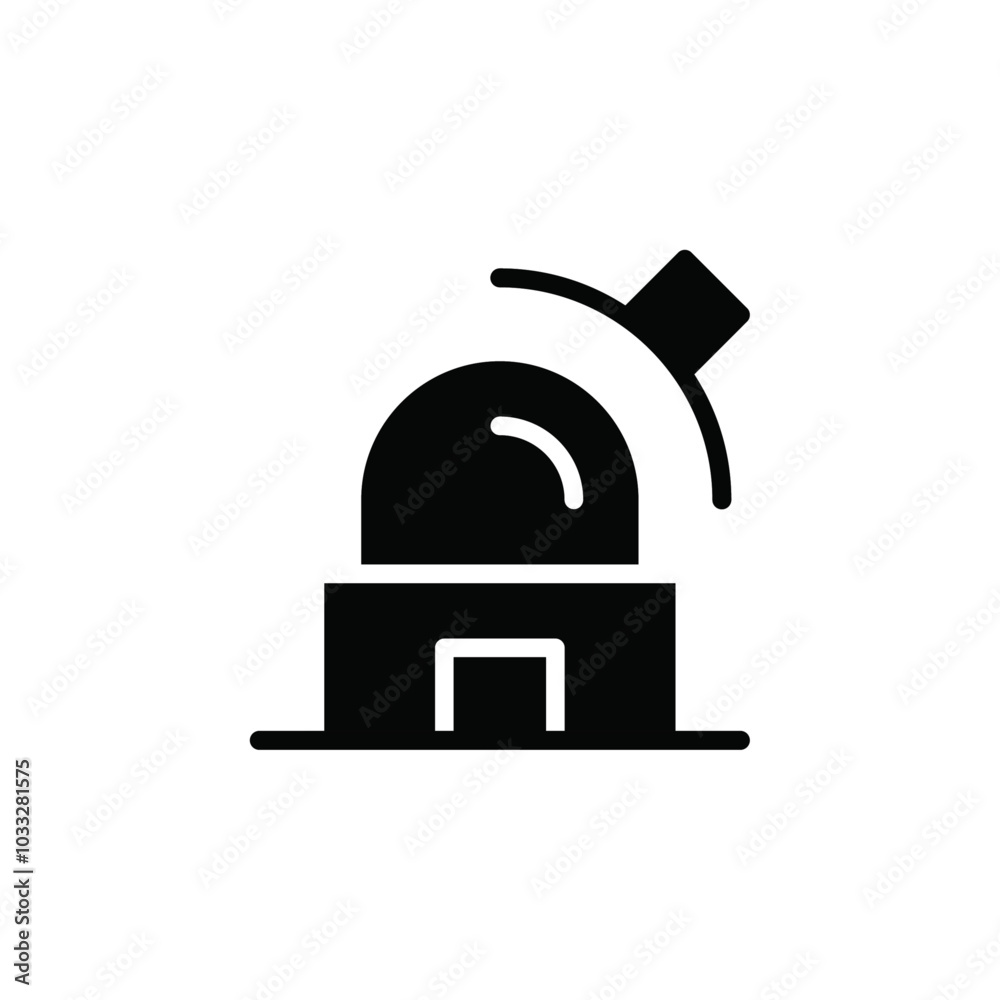 Poster Space observatory icon web design in vector