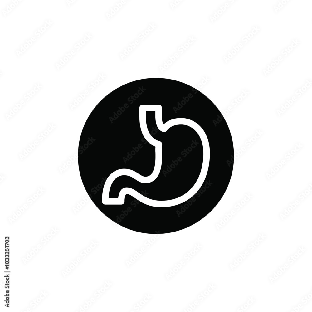 Poster stomach icon web design in vector