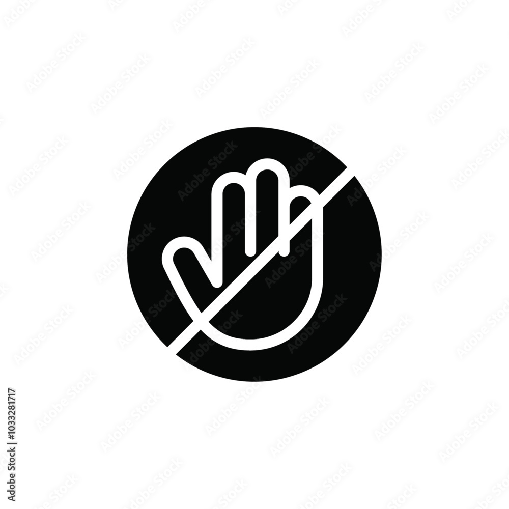 Poster stop violence icon web design in vector