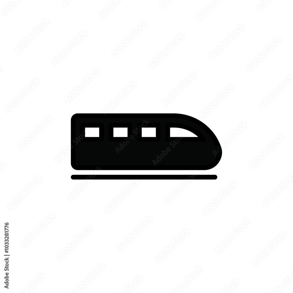 Poster Subway high speed train icon web design in vector
