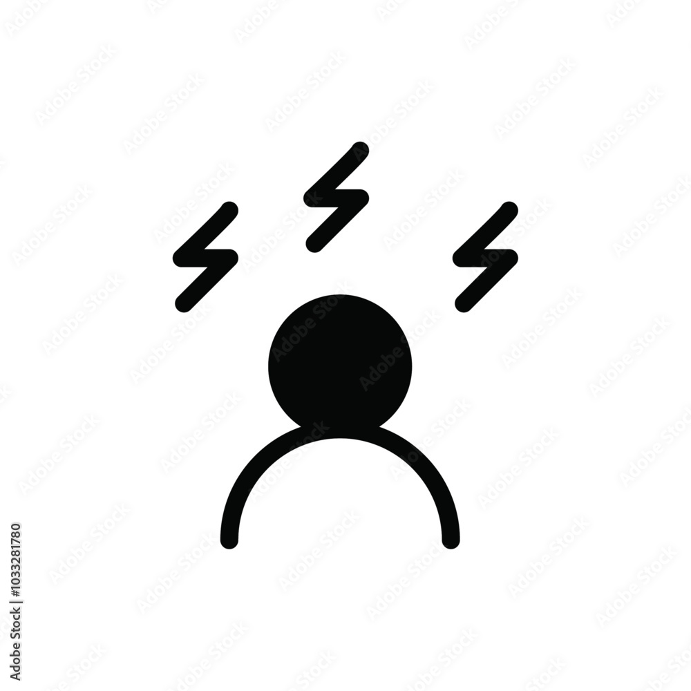Poster stress icon web design in vector