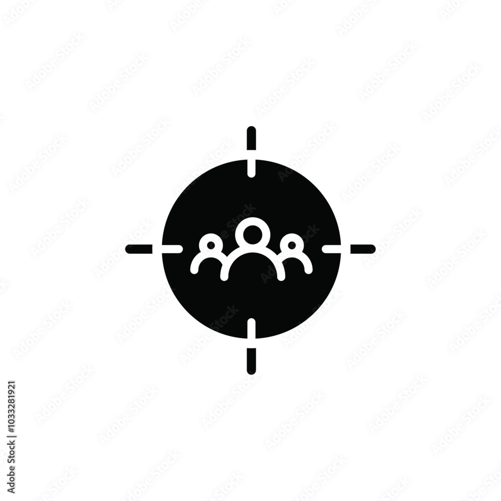 Aufkleber target audience icon web design in vector