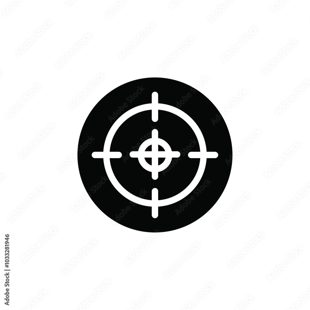 Poster target, aim, focus icon web design in vector