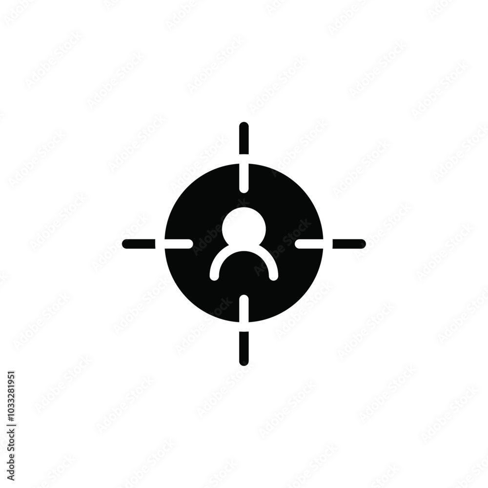 Poster Target icon web design in vector