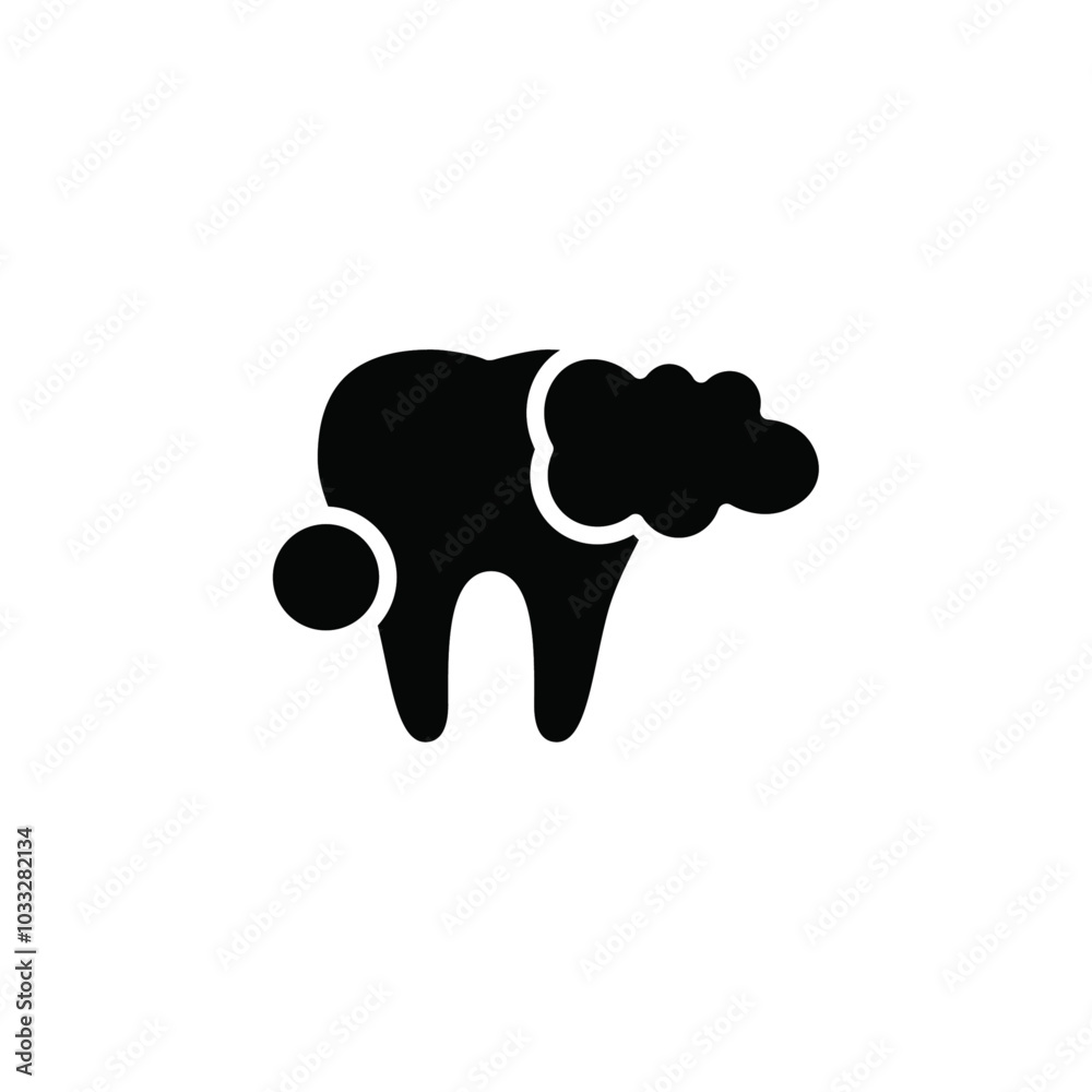 Poster tooth cleaning icon web design in vector