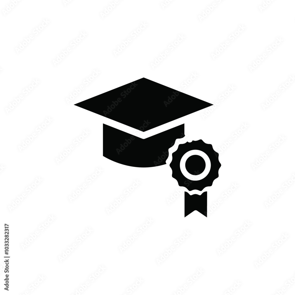 Poster university, college degree icon web design in vector