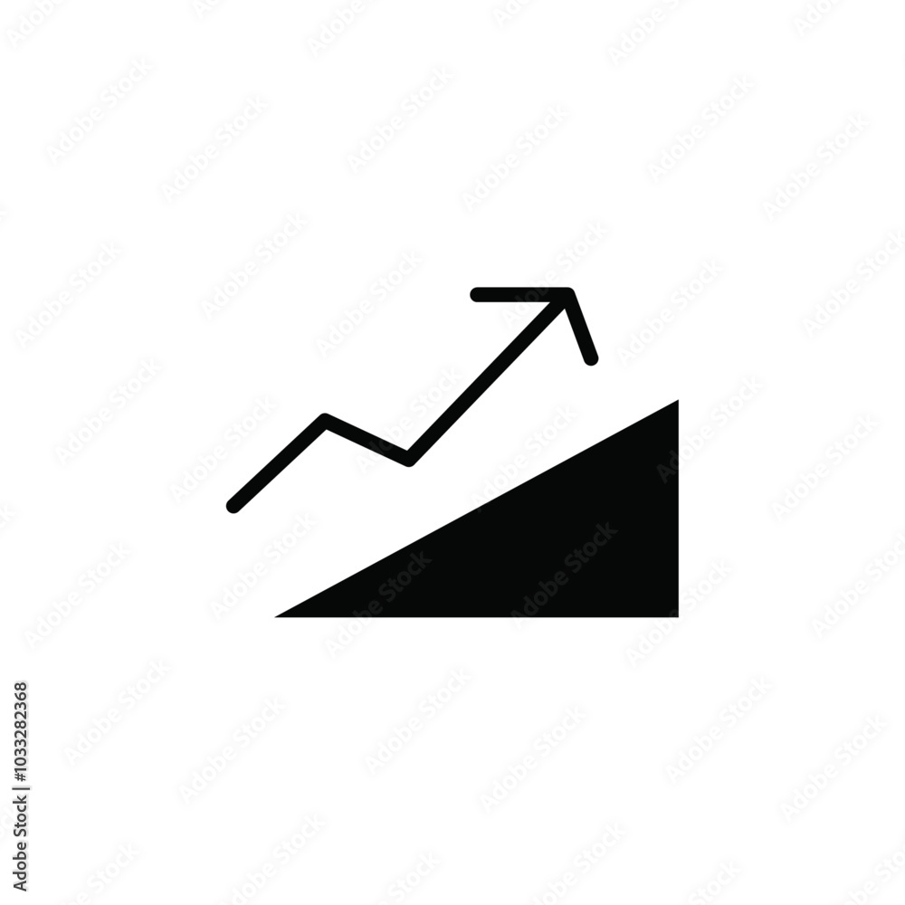 Poster Uphill icon web design in vector