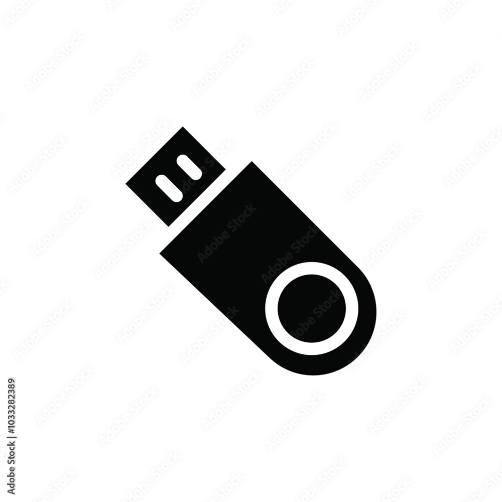 Poster Usb stick icon web design in vector