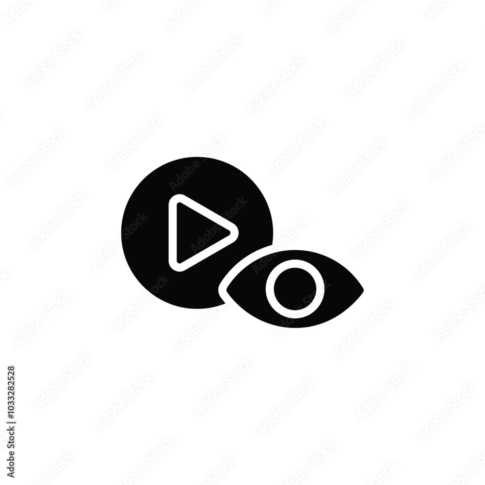 Poster video Views icon web design in vector