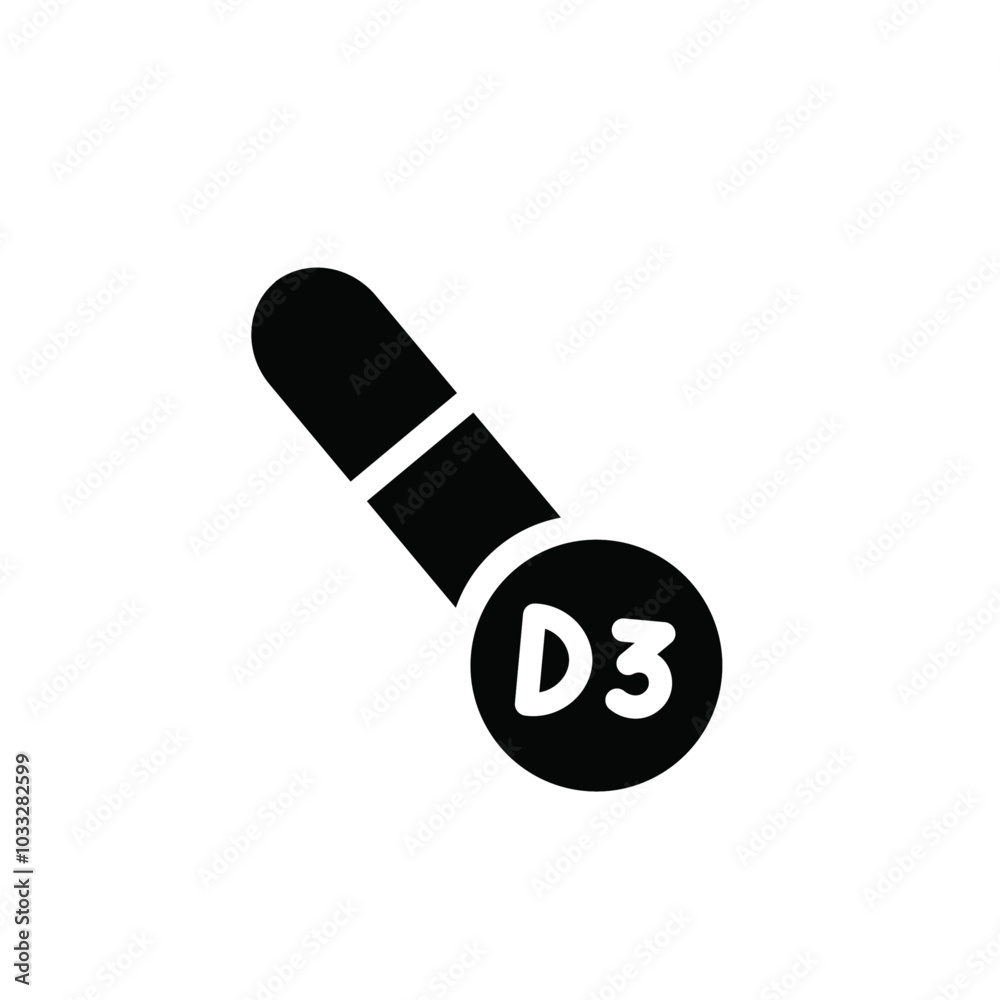 Poster vitamin d3 icon web design in vector