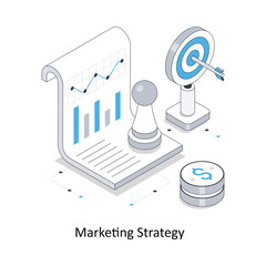 Marketing Strategy isometric stock illustration. EPS File stock illustration