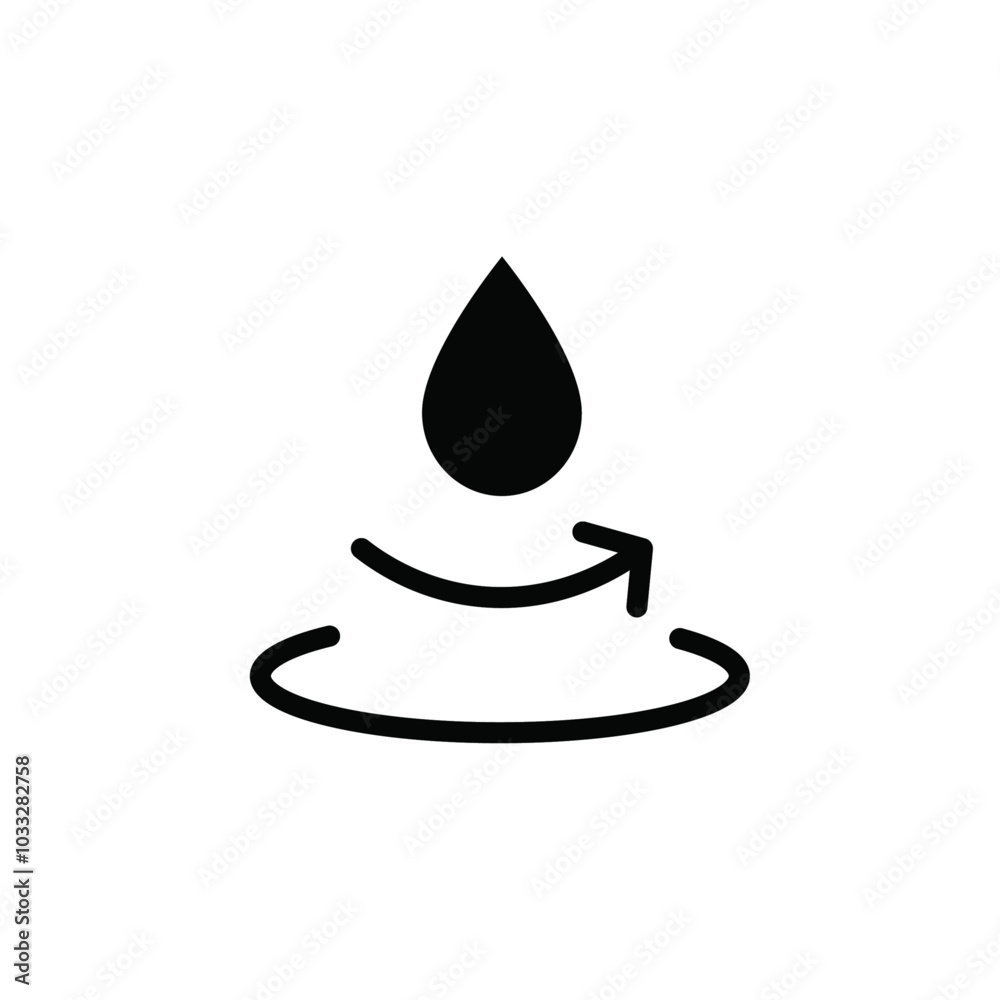 Poster Water repellent surface icon web design in vector