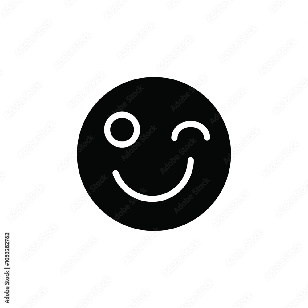 Poster Winking eye icon web design in vector