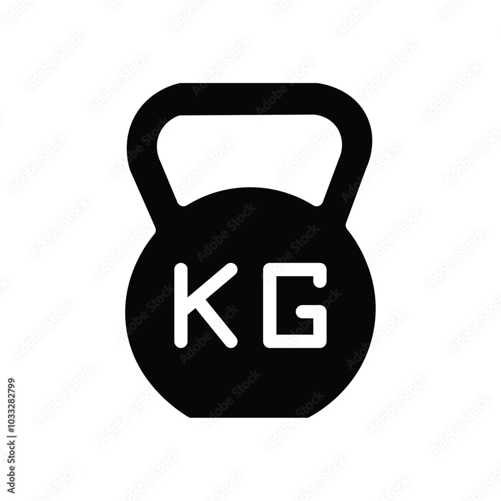 Poster weight kilogram icon web design in vector