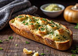 Toasted garlic bred with parsley