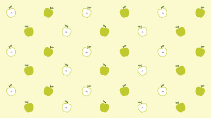 Green apple pattern background 