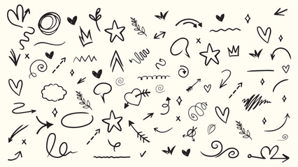 Doodle elements collection 