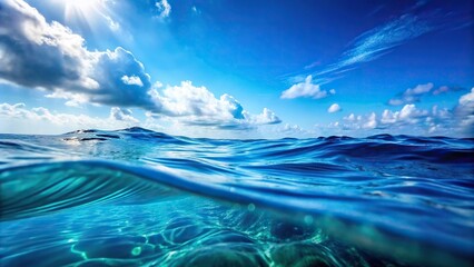 Blue water surface of the sea Background