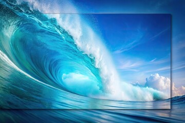 Blue wave design perfect for presentation slides