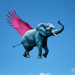 Fototapeta premium elephant in the air