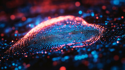 Digital Fingerprint Scan with Holographic Effect