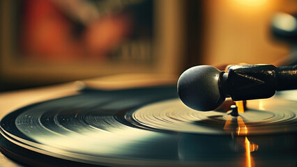 Obraz premium Retro Vinyl Dreamscape: Reviving the Sounds of the Past