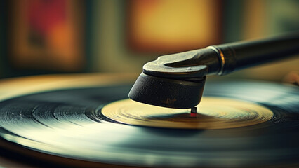 Obraz premium Retro Vinyl Dreamscape: Reviving the Sounds of the Past