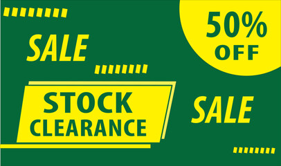 Stock clearance sale sign notice vector.eps