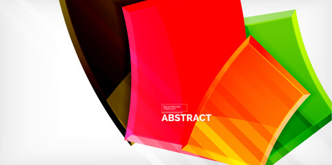 Colorful geometric abstract shapes. Illustration For Wallpaper, Banner, Background, Card, Book Illustration, landing page