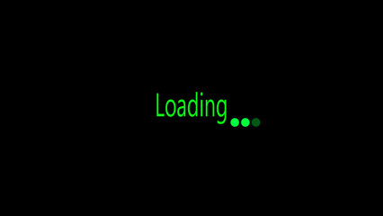 green text loading  animation