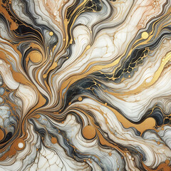 Fototapeta premium Ethereal Gold Tides, Generative Ai
