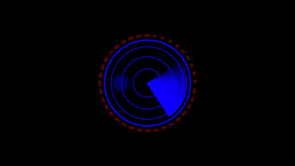 abstract blue circle radar