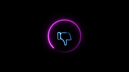 glowing neon disslike icon