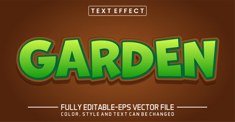 Garden font Text effect editable