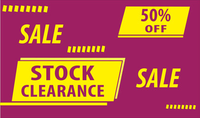 Fototapeta premium Stock clearance sign notice vector.eps